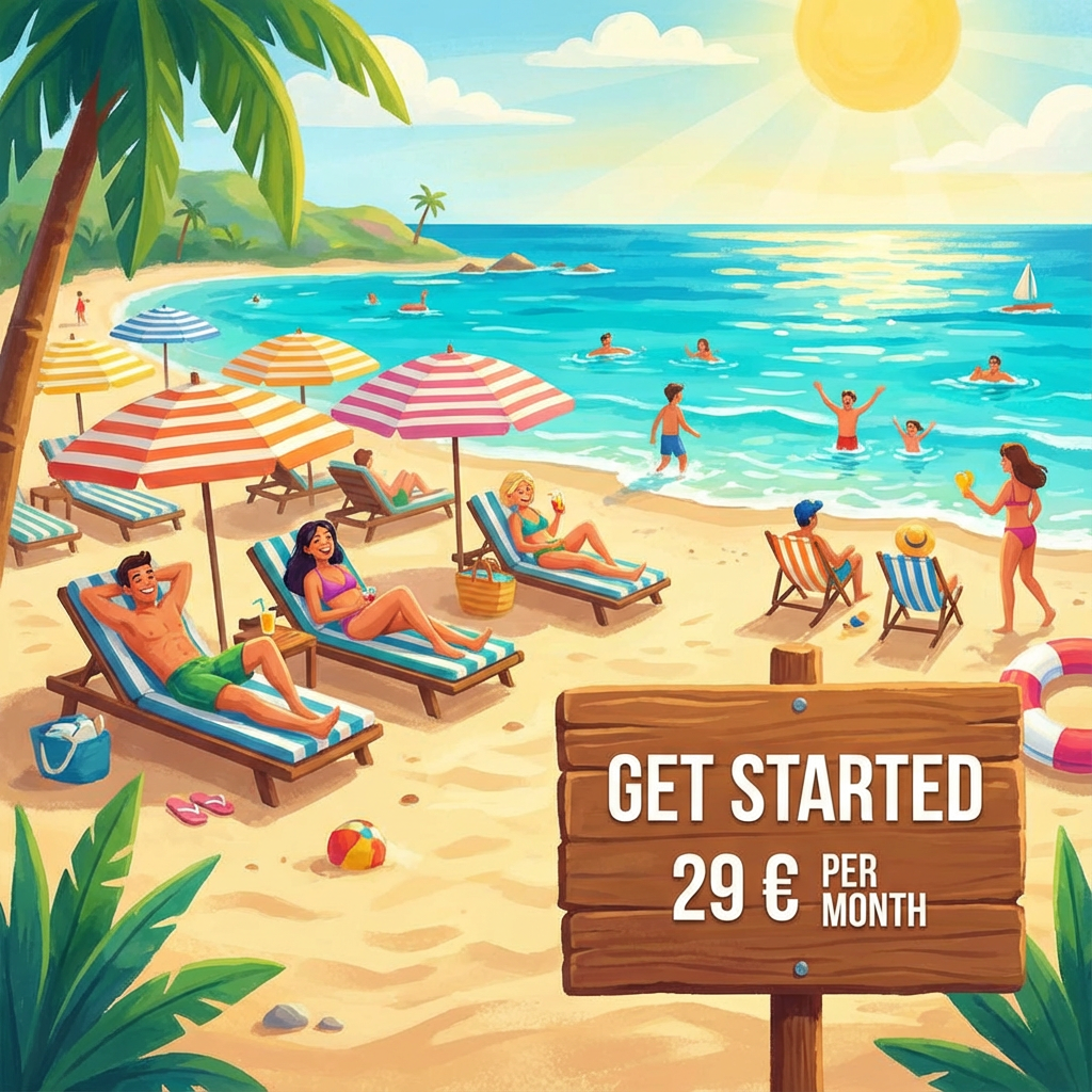 Beach clubb get startet. 29€. Beach clubb get startet. 29€.