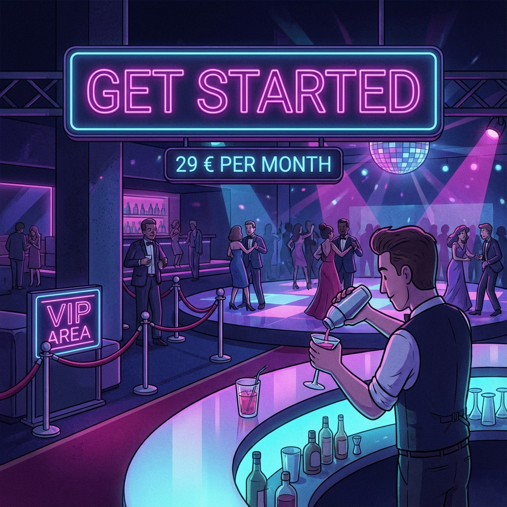 Night Clubget startet. 29€. Night Clubget startet. 29€.